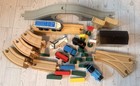 Wooden Train Set With bridge, Thomas The Train Character, and Accessories — photo 1