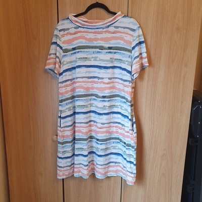 Adini Dress 100% Cotton Casual Artistic Summer Size L Multicolour