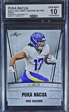🏈 2023 PUKA NACUA Leaf DRAFT SILVER  CCG 10 💎 RAMS Rookie BYU