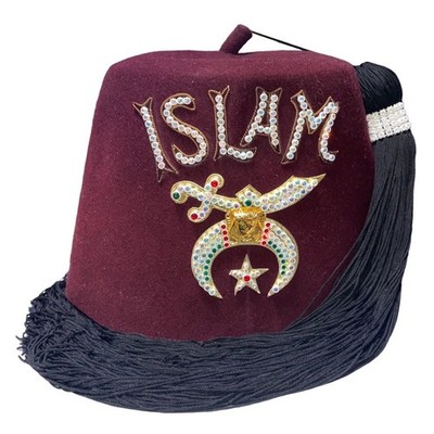Vintage Shriner Fez Hat Burgundy With Black Tassel 7 1/2 | eBay