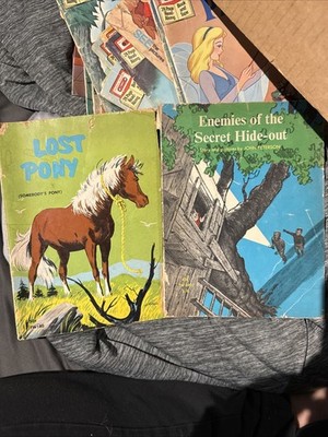 Enemies of the Secret Hide-out & Lost Pony PB Book Children 1966 1st Print