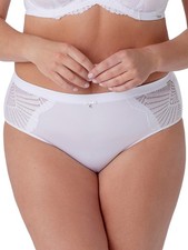 Berlei Sublime Lace Briefs Midi Brief White Microfibre Mid Rise Knickers