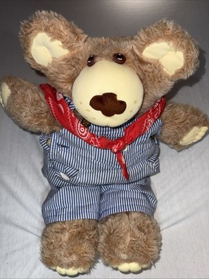 VTG-Furskins Dudley Teddy Bear Plush Xavier Roberts 22  Overalls Bandanna