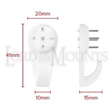 3 Sizes - Hard Wall Hooks Picture Frame Mirror Photo Canvas Easy Simple Hanging