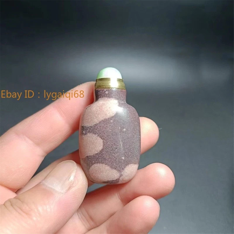 G2奇石鼻烟壶 天然材质 纯手工雕刻 把玩 收藏 - Image 2 of 4