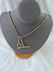 ANTIQUE H&H HAMILTON & HAMILTON GOLD FILLED POCKET WATCH LADIES CHAIN 16.5"
