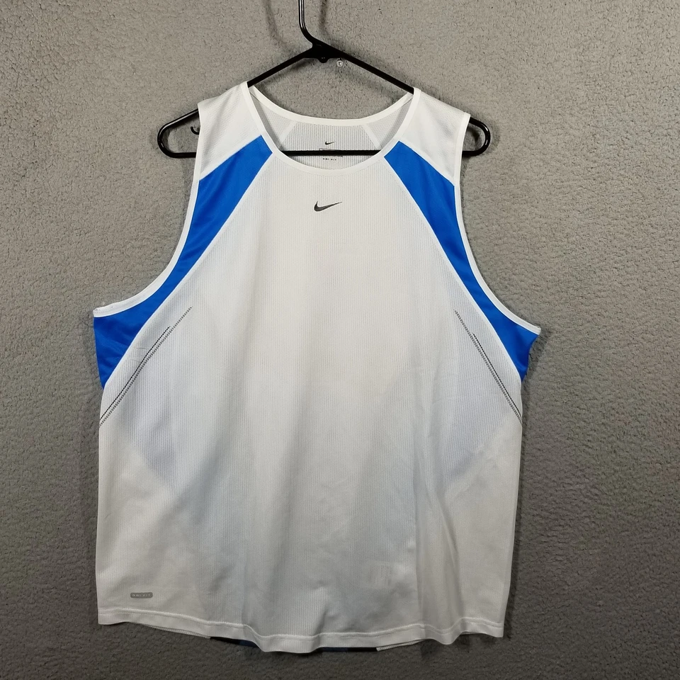 Camiseta sin mangas Nike Dri-FIT para correr XL de malla para hombre de colección Swoosh central Foto 2 de 4