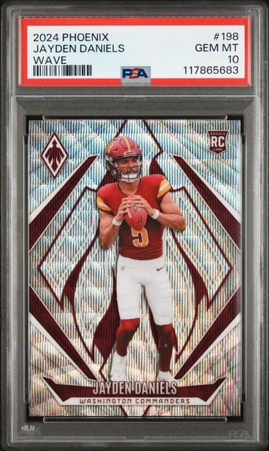 2024 PANINI PHOENIX #198 JAYDEN DANIELS WAVE PSA GEM MT 10