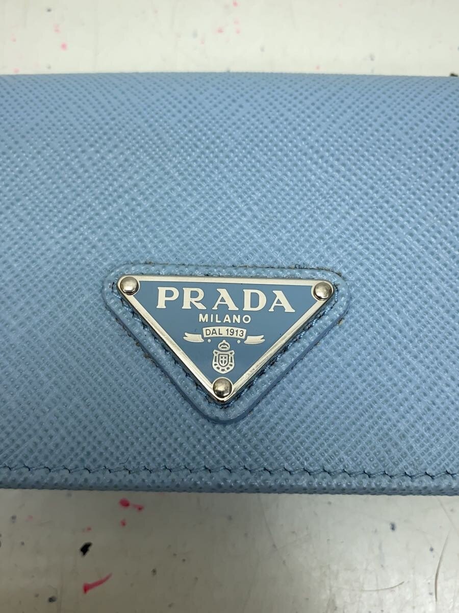 PRADA Leather Card Case BLU Women's thumbnail 3