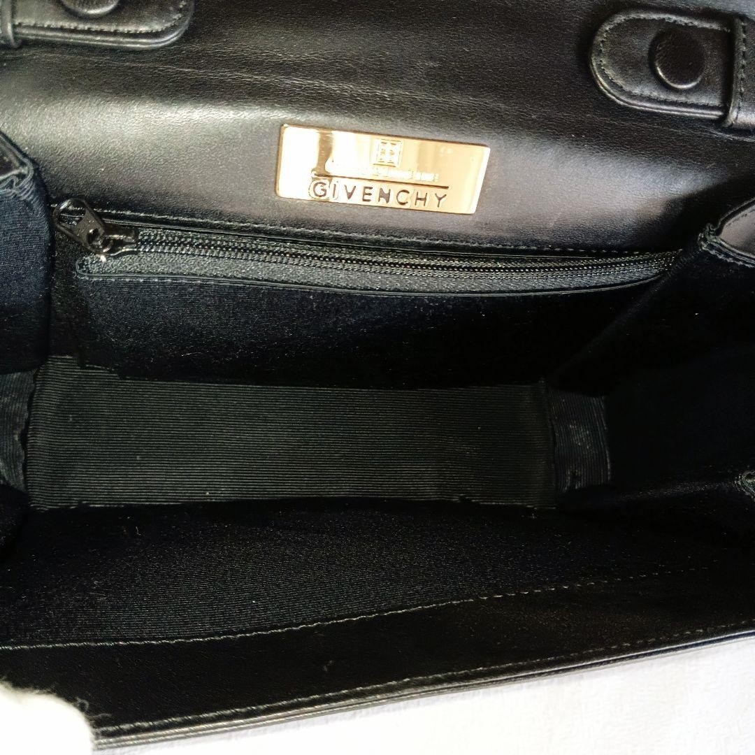 GIVENCHY 4G Button Hand Bag Leather Black x Gold Hardware Authentic thumbnail 7