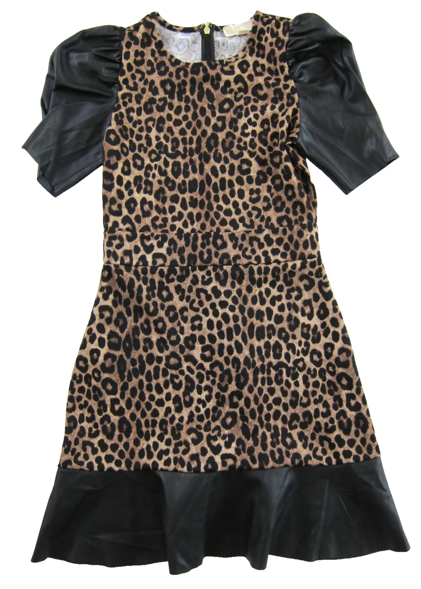 knee length dresses for ladies MICHAEL Michael Kors Plus Size Faux Leather Puff-Sleeve Dress  DGFOutlet