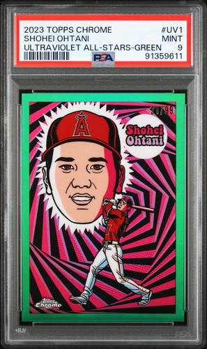 2023 Topps Chrome  Ultraviolet All-Stars Shohei Ohtani #UV-1 Green Refractor /99