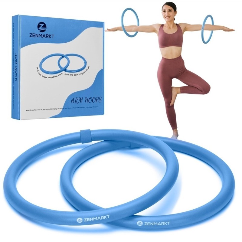 ZENMARKT Weighted Arm Hoops Upper Body Exercise Hoop for Gym & Training, Blue