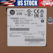 Allen-Bradley 25B-D024N114 PowerFlex 525 AC Drive 11kW 15Hp Sealed US Free Tax