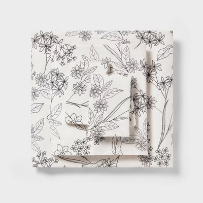 Queen Cotton Blend Ciclo rPET Rust Floral - Room Essentials
