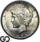 1922-S Peace Dollar, Very Nice Gem BU++