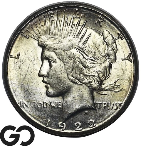 1922-S Peace Dollar, Very Nice Gem BU++