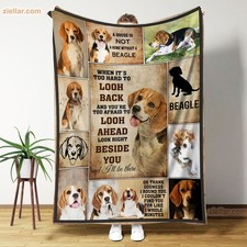 Beagle Dog Fleece Blanket Puppy Collage Gift, Personalized Dog Lover Throw