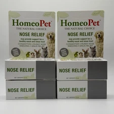 4 Pack HomeoPet Nose Relief 15 ml For Dogs, Cats & Small Pets - New In Box