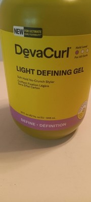 Deva Curl Light Defining Gel DevaCurl Unisex 32 oz Gel Soft Hold No Crunch New