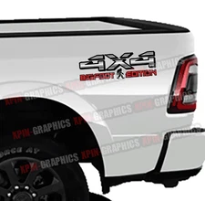 2x 4x4 Bigfoot Edition Sticker Decal Truck Bed Side Fits Ford GMC Chevrolet Ram