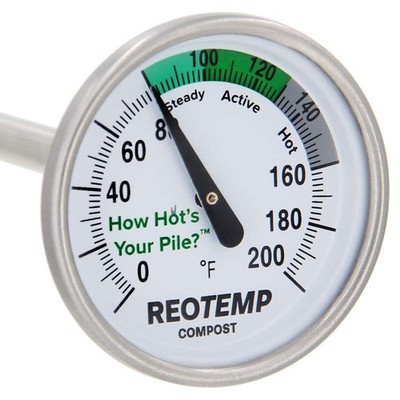 20 Inch Fahrenheit Backyard Compost Thermometer with Digital Composting Guide