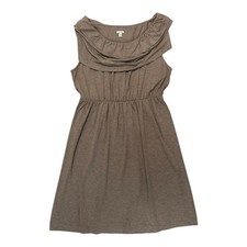 J. Crew Taupe Sleeveless Cowl-Neck Casual Dress
