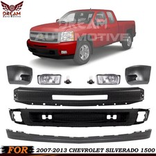 Front Bumper Kit With Fog Lights Set For 2007-2013 Chevrolet Silverado 1500
