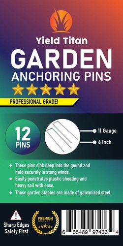 6 inch 11 Gauge Garden Anchoring Pin/Landscape Staples Galvanized SOD Pins, L...