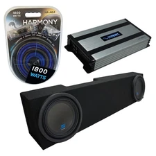 Fits 06-18 Dodge Ram Mega Cab Alpine S-W10D2 C10 Dual 10 Sub Box & HA-A800.1 Amp