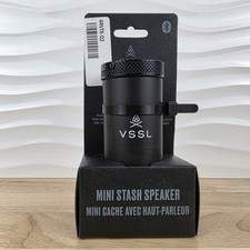 VSSL Mini Stash Black Speaqua Bluetooth Speaker Aluminum Tins 4.7" H x 2" L