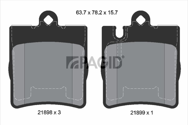 Bremsbelagsatz BremsklöTze FüR Mercedes-Benz C-Klasse W203 SLK R171 S203-image