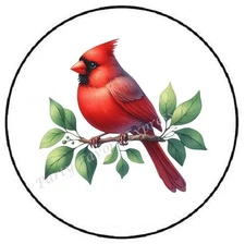 CARDINAL ON BRANCH ENVELOPE SEALS LABELS STICKERS PARTY FAVORS