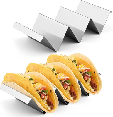 Taco Halter, 2 Stück Taco Ständer Aus 304 Edelstahl Mit Griffen, Spülmaschinenfe