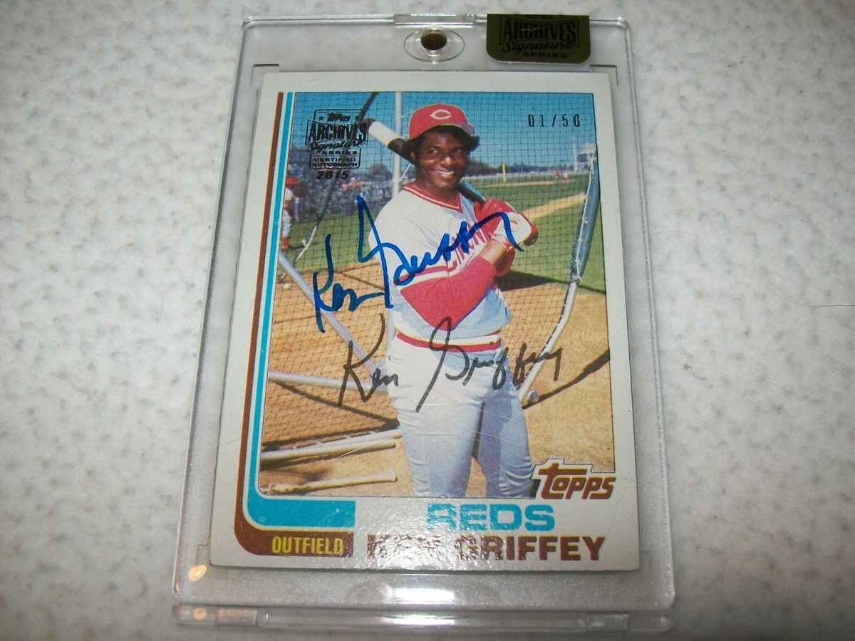 2015 TOPPS ARCHIVES 1982 TOPPS KEN GRIFFEY AUTO SIGNED #D1/50