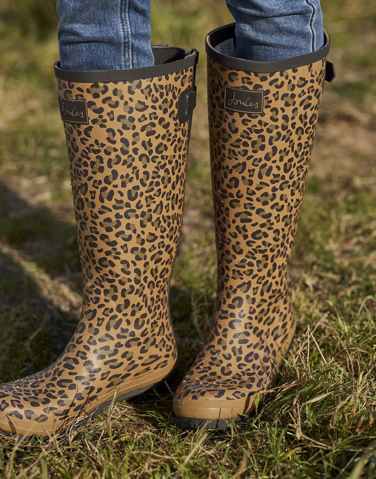 Joules Womens Printed Wellies With Back 