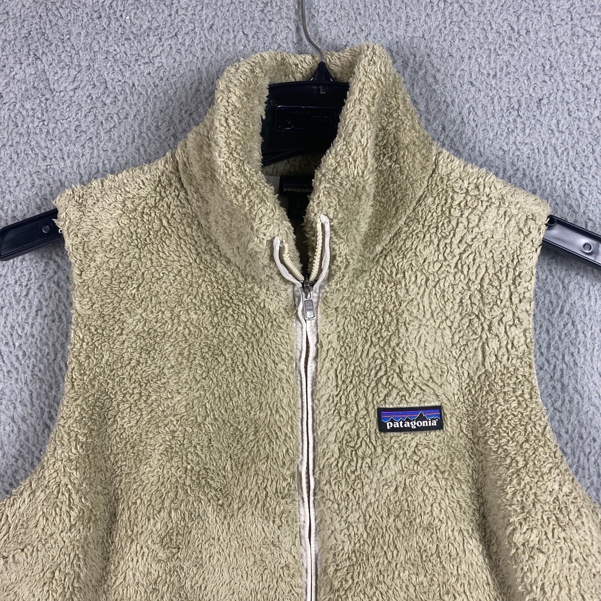 Patagonia Vest Womens Large Beige Los Gatos Fuzzy Fleece Patagonia Vest Womens Large Beige Los Gatos Fuzzy Fleece