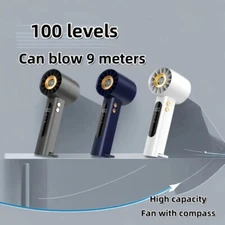 Portable Handheld Turbo Fan 100 Gear Wind Speeds Mini Air Conditioner Cool Fan