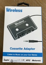 Cassette Adapter by Just Wireless Listen to Music Through Car Stereo “NEW”