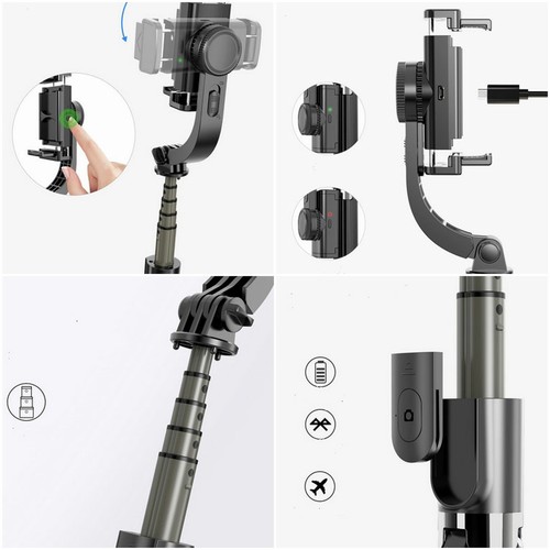 3in1 Gimbal-Tripod-Selfie Stick 360 Stabilizing SmartPhone Rig Bluetooth Remote - 第 4/10 張圖片