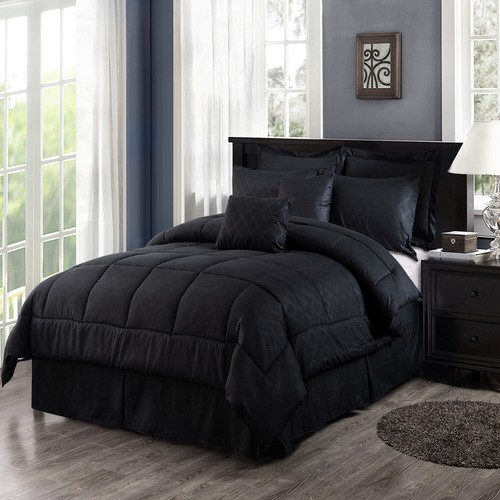 10 Piece Comforter Bedding with Bed Sheet Decorative Pillows Shams Comforter Set - Picture 7 of 43