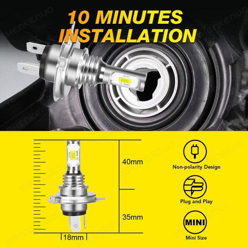 Super Bright CSP LED headlight bulbs for Honda VT750C Shadow Aero 2004-2022 US - 第 6/17 張圖片