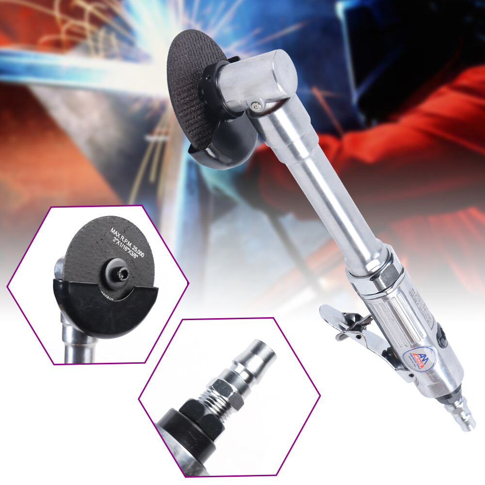 1/4" Air Angle Edge Die Grinder Cutter Polisher Air Tools 18000 RPM Long Handle