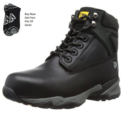 JCB Mens S3 Waterproof Steel Toe Cap Safety Work Shoes Black Boots Size UK  6-13 UK