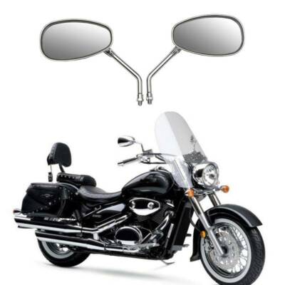 Chrom 10mm Motorrad Seitenspiegel Für 2005-2006 Suzuki Boulevard C50T C50 C90