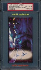 1997 Fleer SkyBox BATMAN & ROBIN George Clooney signed auto card PSA / DNA 8