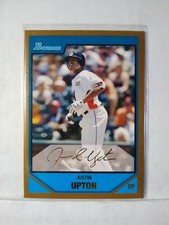 2007 Bowman Thicker Gold RC Card #BDPP110 Justin Upton Diamondbacks  MINT F1720