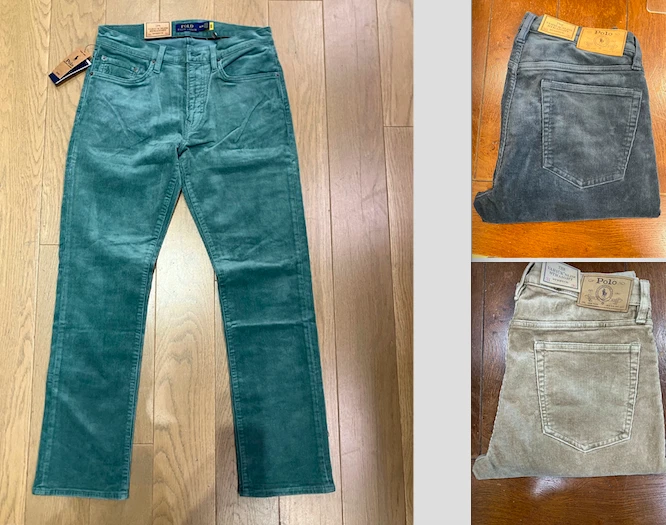 Polo Ralph Lauren VARICK SLIM STRAIGHT Stretch Men's Corduroy Pants | eBay