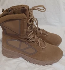 RIELD Men's Military Tactical Work Boots Side Zipper Army Combat Hiking Boots