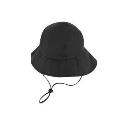 fiebig Stoffhut Nackenschutz uni verstellbares Band Sympatex  schwarz Gr. M-XL